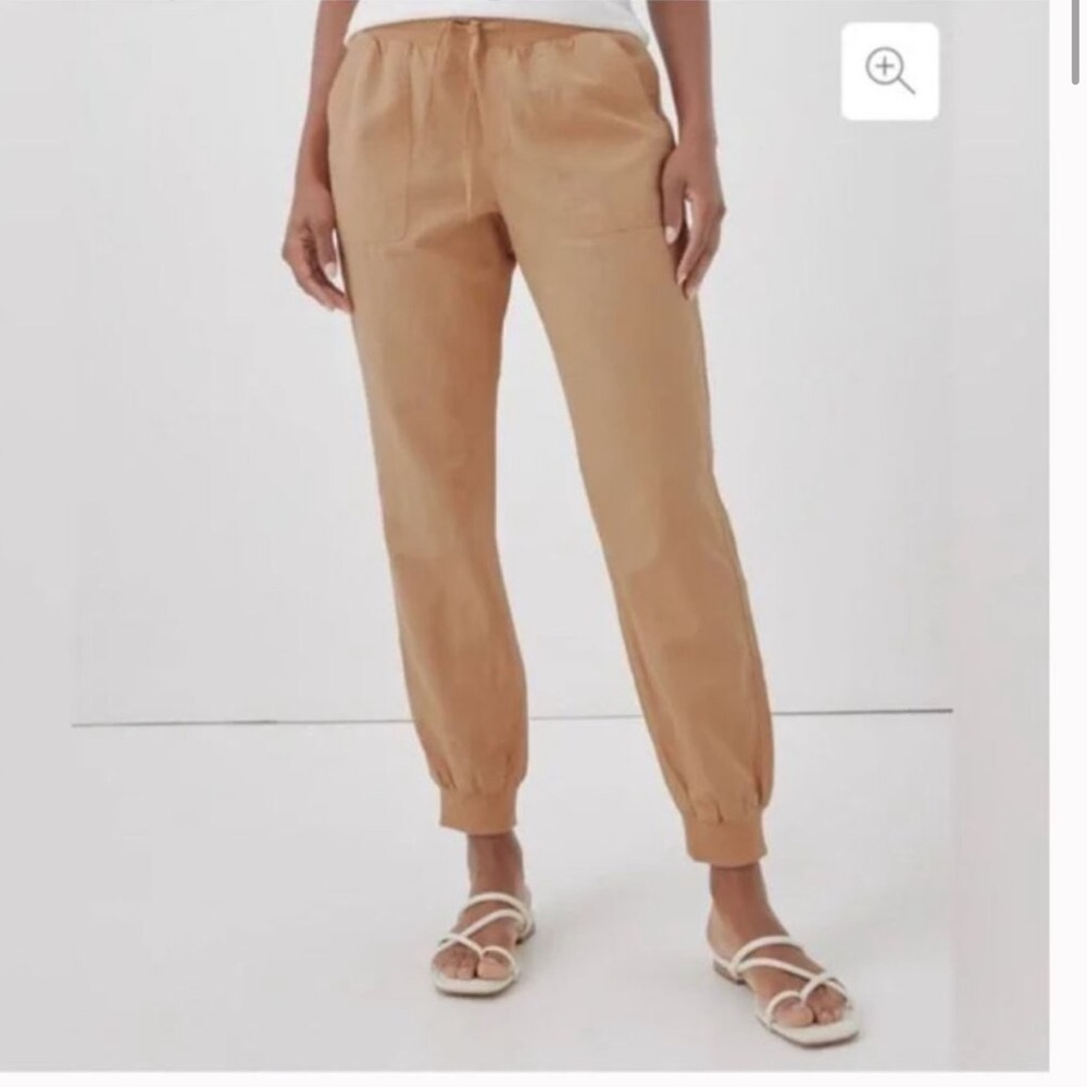 Pact Canopy Organic Cotton / Linen Joggers with pockets Beige Size Large